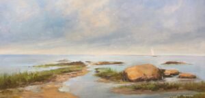 Beverly Schirmeier, Chaflinch Island, Oil, 8x16 $475