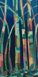 Claudia Van Nes, Into The Woods,Acrylic, 24x12, $375