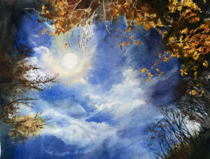 JoAnna Chapin, Full Moon, Watercolor, 12x14, $350