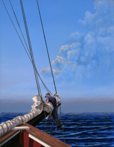 Len Swec, At Anchor Hanging Out, Acrylic, 18x14, $2000