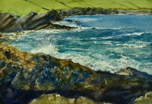 Paul Loescher, Emerald Coast, Watercolor, 21x27, $850