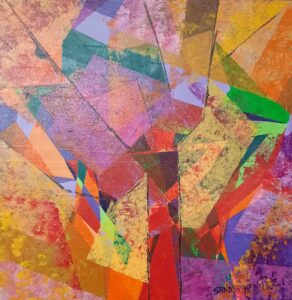 Sandra Kensler, Color Abstract, Acrylic, 11x11, $175