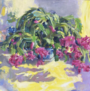 Vickie Williams,Flowering Cactus, 20.5x20.5, Oil, $450