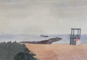 Ann Pierson Hammonasset Overcast,Watercolor, 11x14, $250