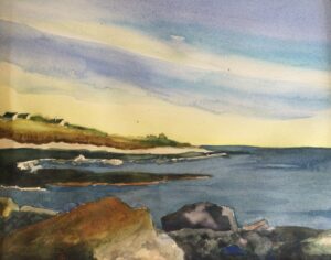 Betsey Evarts, Sea Side, Watercolor, 14x18, $325