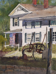 Paul Loescher, The Dudley Farmhouse, Watercolor, 22x18, $475
