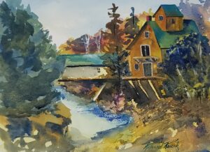 Richard Racik, Among The Pines, Watercolor, 12x16, $550