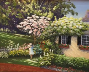 Robert Dietz, Springtime In The Garden, Pastel, 25x21, $500