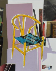 Denise Casey Sheila's Chair Mixed Media Collage $280