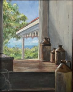 AC Proctor, Porch With Jugs, Acrylic, 16x20, $400