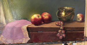 Randie Kahrl Apples And Brass Oil 10x20 $800