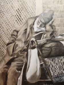 Ron Imbriglio, The Least Of These, Charcoal, 18x22, $500