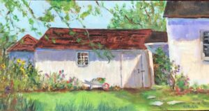 Betsey Evarts, Dooryard, Stanton House, 9x17, Oil, $325