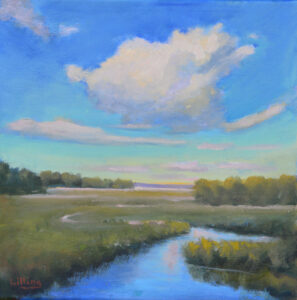 Linda Lilling Sunlit Marsh Oil 12x12 $585