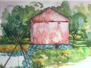 Betsey Evarts, Vintage Barn, Watercolor, 17x21, $350