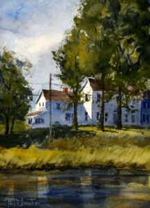 Paul Loescher, House On The East River, Watercolor, 17x21, $450
