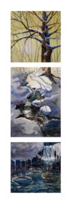 Paul Loescher, Melting, Watercolor, 45x18, $1200