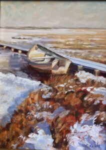 Randie Kahrl, Frozen Tide, Oil, 9x12, $495