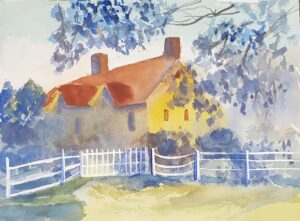 Richard Raicik, English Cottage, Watercolor, 16x20, $450
