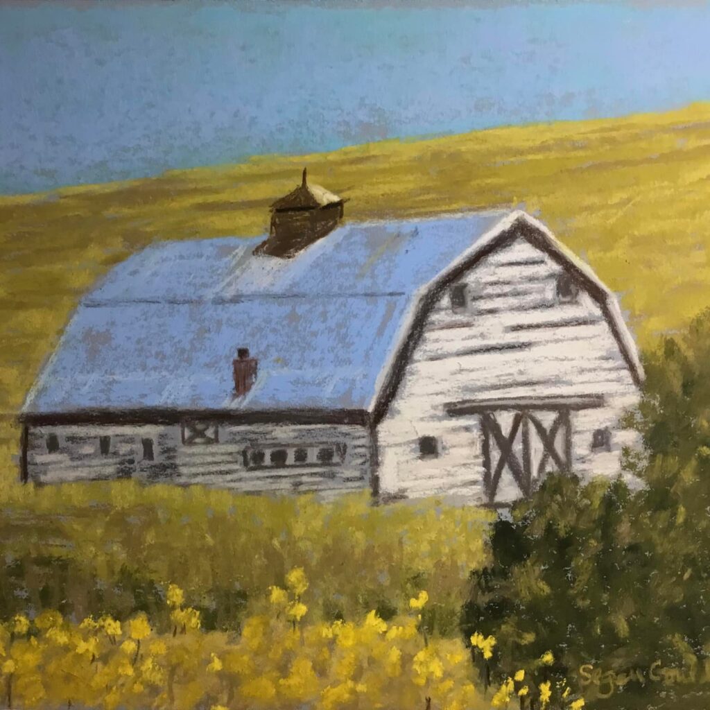 Barbara SegenGould, Mustard Fields, Pastel, 8x10, $175