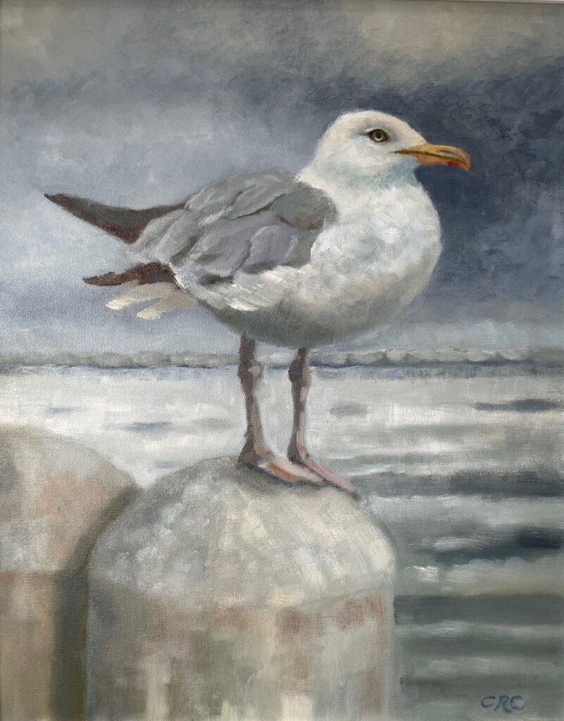 Cathy Ciardiello, Gray Gull Gray Day, Oil, 16x20, $375