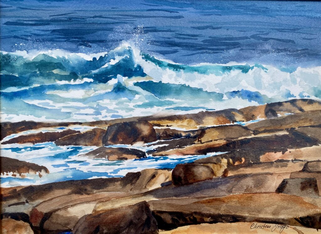 Christine Drago, Halibut Point 2, Watercolor, 18x14, $560