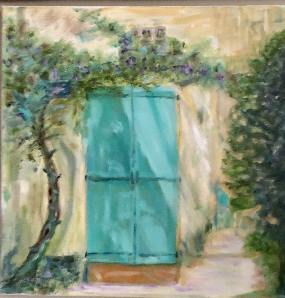 Robert Vercillo, Turquoise Door, Oil, 12x12, $175