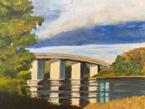 Barbara Segen Gould, Baldwin Bridge, Acrylic, 9x12, $150