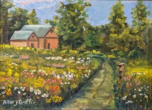Hilary Griffin, Trail By The Barns At Rettich Farm, Oil 14X17, $435