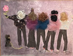 Marianne Dietz, Friends, Collage, Mixed Media,14x18 $225