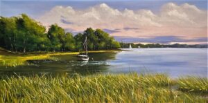 R.Dietz, Waiting In The Cove, Oil, 20x35, $1400