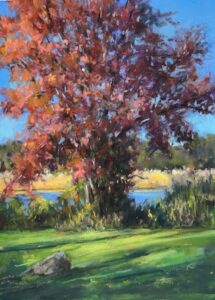 Schirmeier Beverly CRimson Glow At Estuary Pastel 9x12 475 Small