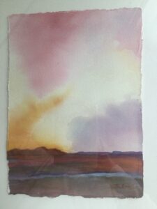 Betsey Evarts Sundown Watercolor 21x17 350