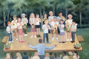 Cathy Ciardiello Jr High Concert In The Park Oil 20 X 30 500 