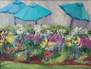 CindyStevensThreeUmbrellasoil16x12600
