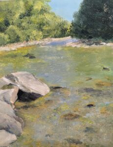 Deborah Greco Shallow Stream 8x10 Oil 300
