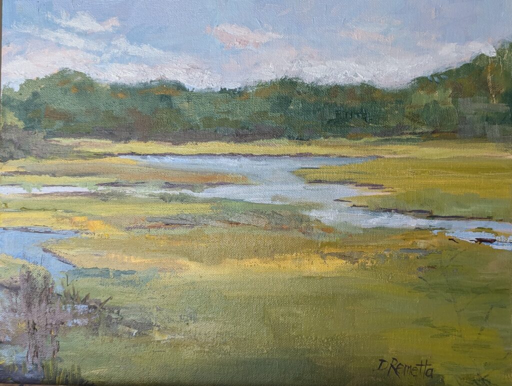Diane Remetta Afternoon Marsh Oil 14x11 300.00