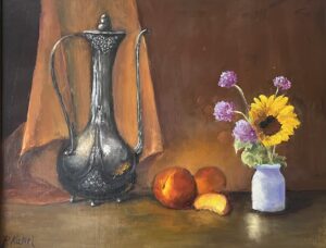 Randie Kahrl Peach Tea Oil 14” X 18” $695