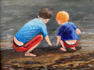 Kristine Schiavi Sand Dabblers Acrylic14x11 300