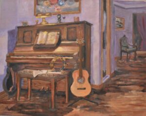 Patty Meglio, Making Music, Oil, 22x28, 1350
