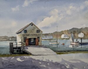 Paul Loescher Thomas Oyster Company Watercolor 17x21 675 