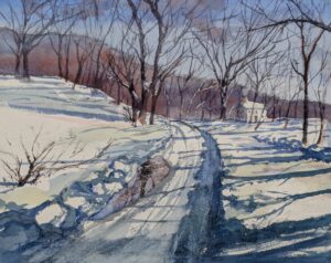 Paul Loescherj Winter Watercolor 17x21 675