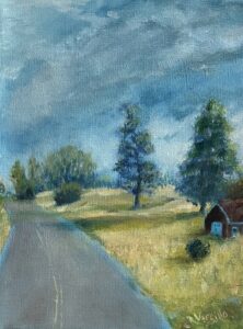 Robert Vercillo, Lake Drive, Oil, 9x12, 175