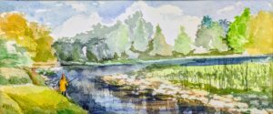 Darlene James Wintergreen Summer Watercolor 14x6 150