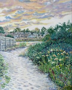 Jan Z Cohen The Creek Path At Sunset Acrylic 16 X 20 750