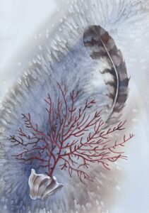Jeannette Delmore, Tropical Winds Watercolor 10.75X14.75 400