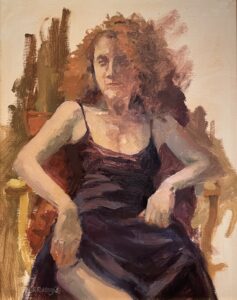 Sharon Morgio A Subtle Gesture Oil 19x16300
