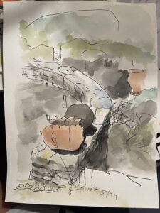 Steohanie Conrad, Walled In, Watercolor, 9x12, 199