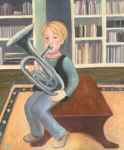 Cathy Ciardiello Jed On Baritone Oil20x24500