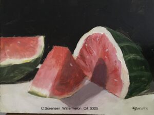 Cheryl Sorensen, Watermelon, Oil, 6x8, 225